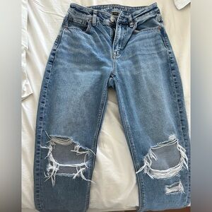 AE Strigid Ripped Mom Jean